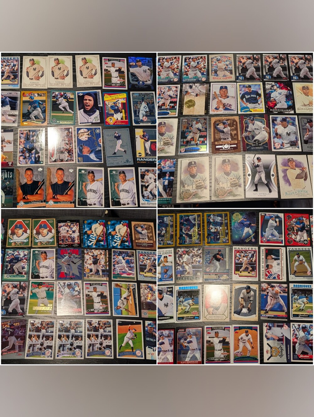 Alex Rodriguez 128 Card Lot A-Rod Star Rookie Inserts Mariners Yankees Rangers